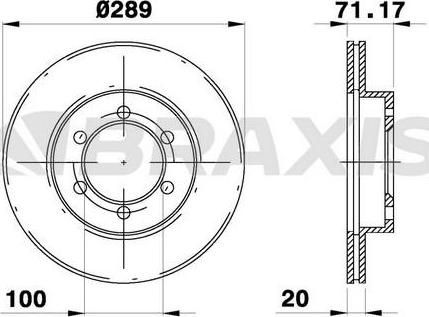 Braxis AE0397 - Brake Disc autospares.lv