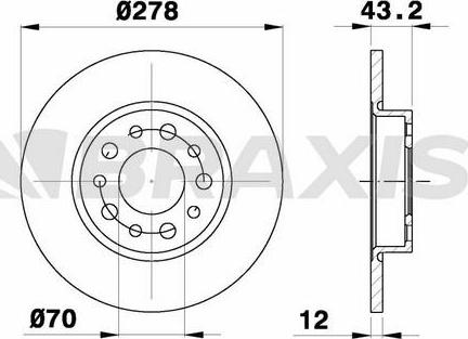 Braxis AE0346 - Brake Disc autospares.lv