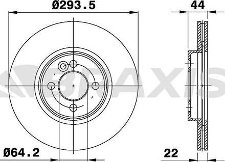 Braxis AE0359 - Brake Disc autospares.lv