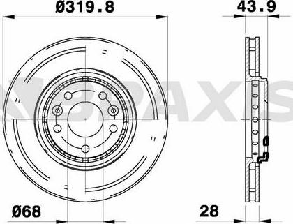 Braxis AE0350 - Brake Disc autospares.lv