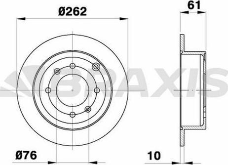 Braxis AE0369 - Brake Disc autospares.lv