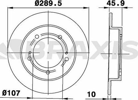 Braxis AE0361 - Brake Disc autospares.lv