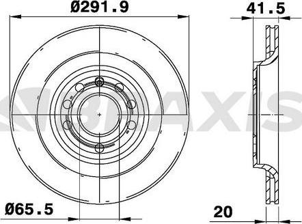 Braxis AE0368 - Brake Disc autospares.lv