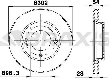 Braxis AE0367 - Brake Disc autospares.lv