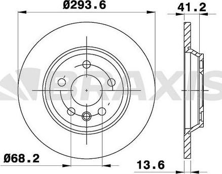 Braxis AE0305 - Brake Disc autospares.lv