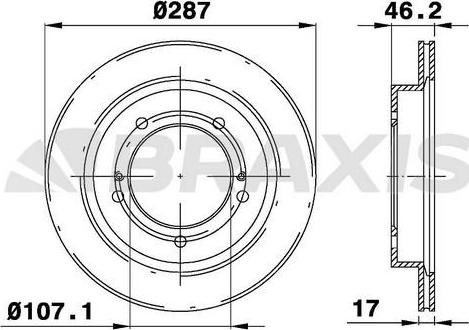 Braxis AE0300 - Brake Disc autospares.lv