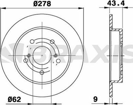 Braxis AE0319 - Brake Disc autospares.lv