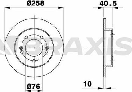 Braxis AE0386 - Brake Disc autospares.lv