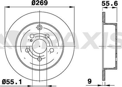 Braxis AE0380 - Brake Disc autospares.lv