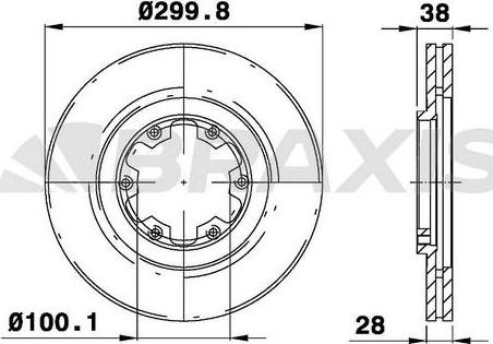 Braxis AE0330 - Brake Disc autospares.lv