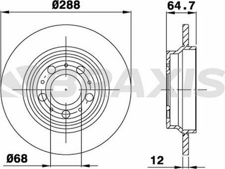 Braxis AE0333 - Brake Disc autospares.lv