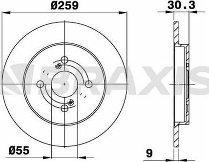 Braxis AE0327 - Brake Disc autospares.lv