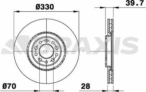 Braxis AE0373 - Brake Disc autospares.lv