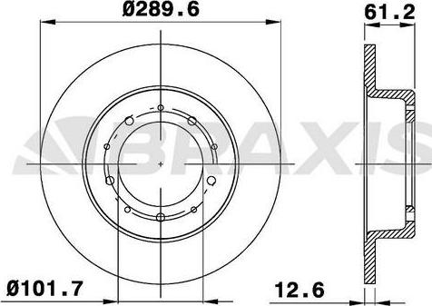 Braxis AE0290 - Brake Disc autospares.lv