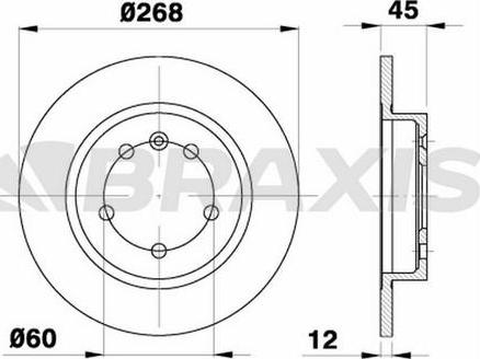 Braxis AE0292 - Brake Disc autospares.lv