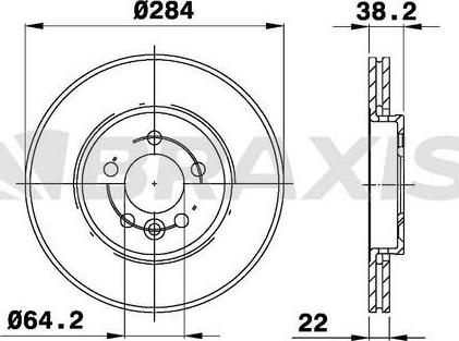 Braxis AE0249 - Brake Disc autospares.lv