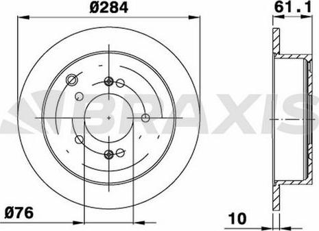 Braxis AE0243 - Brake Disc autospares.lv