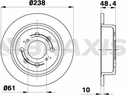 Braxis AE0242 - Brake Disc autospares.lv