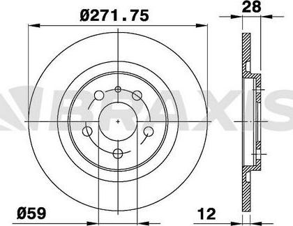 Braxis AE0254 - Brake Disc autospares.lv