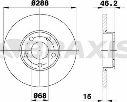 Braxis AE0256 - Brake Disc autospares.lv