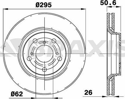 Braxis AE0258 - Brake Disc autospares.lv