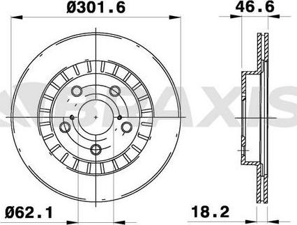 Braxis AE0269 - Brake Disc autospares.lv