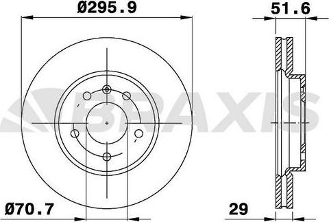 Braxis AE0266 - Brake Disc autospares.lv