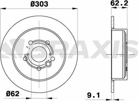 Braxis AE0263 - Brake Disc autospares.lv