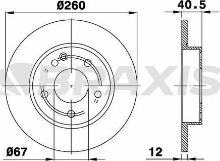 Braxis AE0209 - Brake Disc autospares.lv