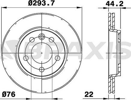 Braxis AE0205 - Brake Disc autospares.lv