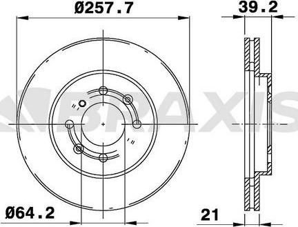 Braxis AE0207 - Brake Disc autospares.lv