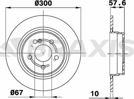 Braxis AE0211 - Brake Disc autospares.lv