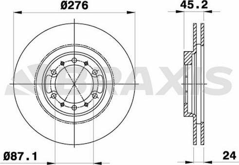 Braxis AE0218 - Brake Disc autospares.lv