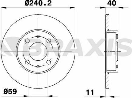 Braxis AE0212 - Brake Disc autospares.lv