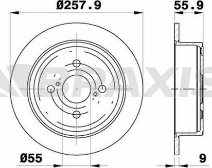 Braxis AE0283 - Brake Disc autospares.lv