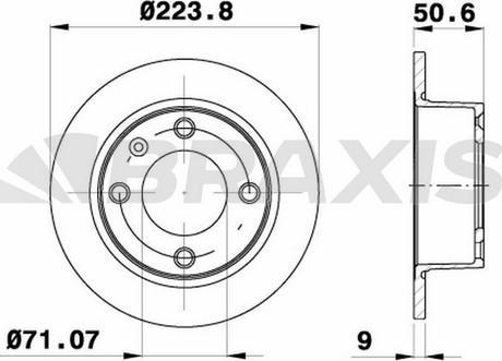 Braxis AE0282 - Brake Disc autospares.lv