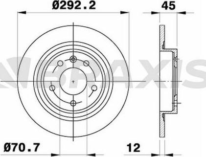 Braxis AE0233 - Brake Disc autospares.lv