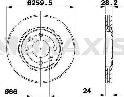 Topran 720 244 - Brake Disc autospares.lv