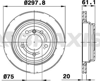 Braxis AE0221 - Brake Disc autospares.lv