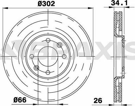 Braxis AE0222 - Brake Disc autospares.lv