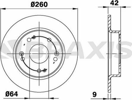 Braxis AE0227 - Brake Disc autospares.lv