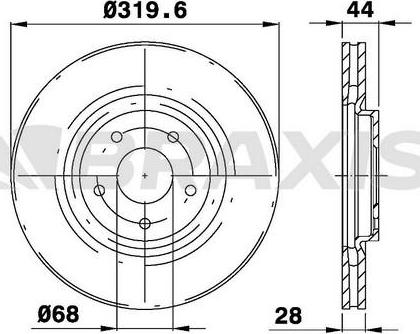 Braxis AE0276 - Brake Disc autospares.lv