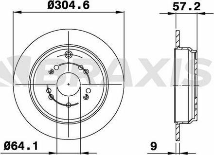 Braxis AE0272 - Brake Disc autospares.lv