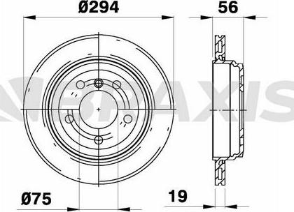 Braxis AE0790 - Brake Disc autospares.lv