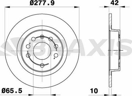 Braxis AE0742 - Brake Disc autospares.lv