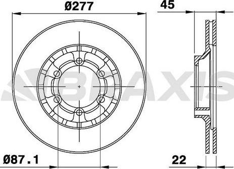 Braxis AE0750 - Brake Disc autospares.lv