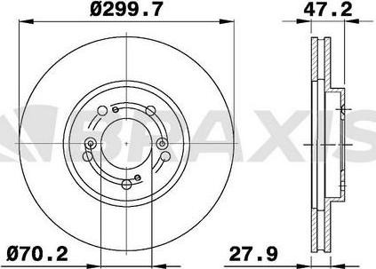 Braxis AE0753 - Brake Disc autospares.lv