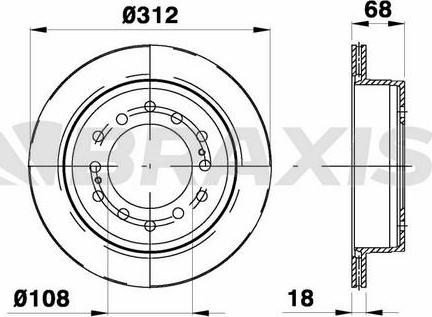 Braxis AE0765 - Brake Disc autospares.lv