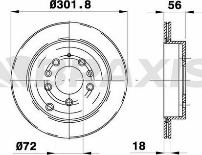 Braxis AE0766 - Brake Disc autospares.lv