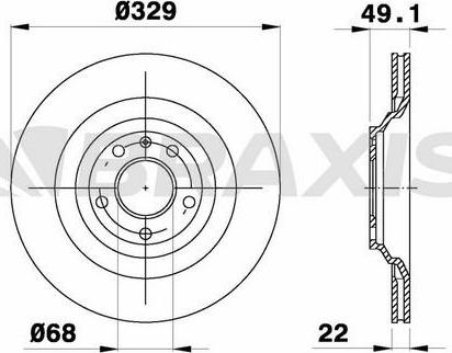 Braxis AE0760 - Brake Disc autospares.lv